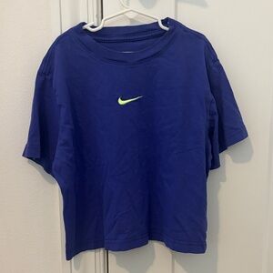 Nike Royal Blue Tee with Neon Swoosh